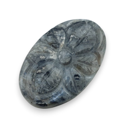 Larvikite carved cabochon 29x18 mm no 3 Larvikite carved cabochon 29x18 mm no 3