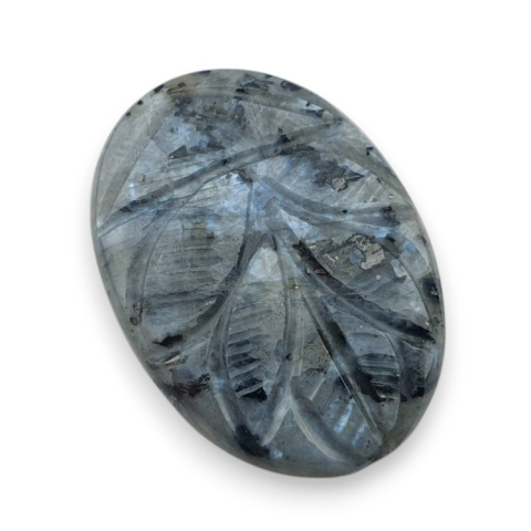 Larvikite carved cabochon 29x20 mm no 4 Larvikite carved cabochon 29x20 mm no 4