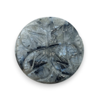 Larvikite carved cabochon fi 27 mm no 2