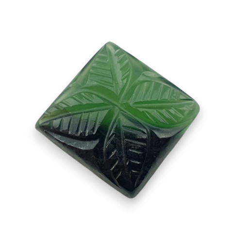 Nephrite carved cabochon 18x17 mm no 74 Nephrite carved cabochon 18x17 mm no 74