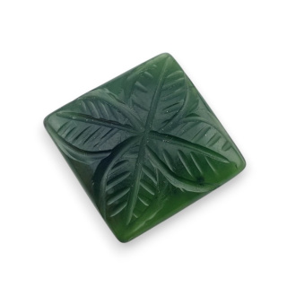 Nephrite carved cabochon 20x20 mm no 65