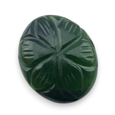 Nephrite carved cabochon 21x18 mm no 73 Nephrite carved cabochon 21x18 mm no 73