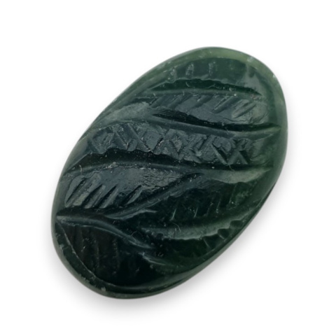 Nephrite carved cabochon 22x14 mm no 17 Nephrite carved cabochon 22x14 mm no 17