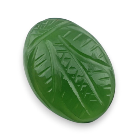 Nephrite carved cabochon 22x16 mm no 33 Nephrite carved cabochon 22x16 mm no 33