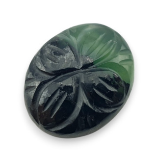 Nephrite carved cabochon 22x18 mm no 47