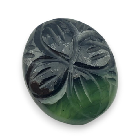 Nephrite carved cabochon 22x18 mm no 47 Nephrite carved cabochon 22x18 mm no 47