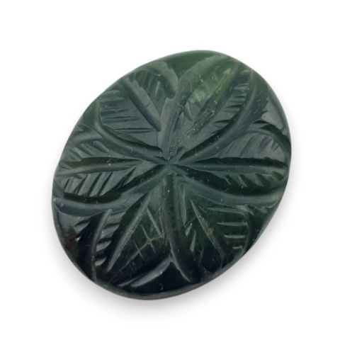 Nephrite carved cabochon 23x19 mm no 38 Nephrite carved cabochon 23x19 mm no 38