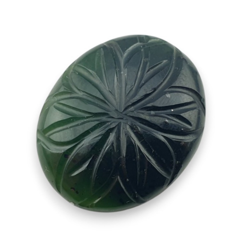 Nephrite carved cabochon 23x19 mm no 63 Nephrite carved cabochon 23x19 mm no 63