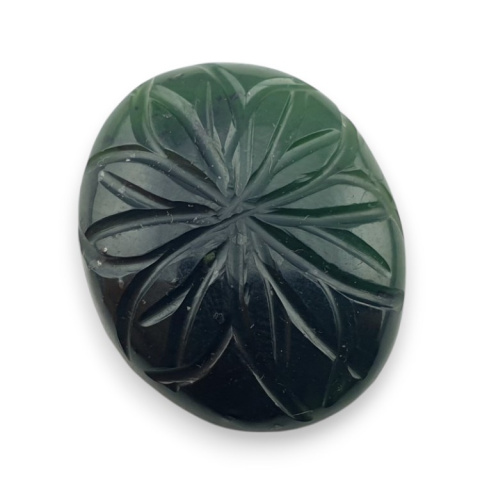 Nephrite carved cabochon 23x19 mm no 63 Nephrite carved cabochon 23x19 mm no 63