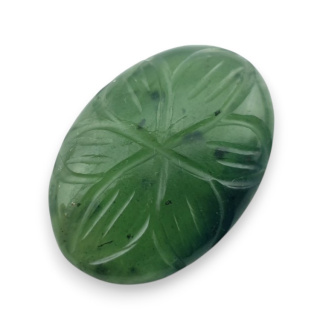 Nephrite carved cabochon 24x17 mm no 11