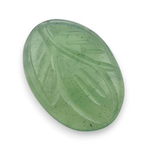 Nephrite carved cabochon 24x17 mm no 64 Nephrite carved cabochon 24x17 mm no 64
