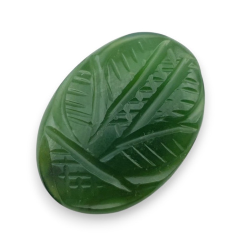 Nephrite carved cabochon 24x18 mm no 52 Nephrite carved cabochon 24x18 mm no 52