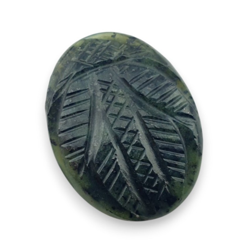 Nephrite carved cabochon 24x18 mm no 80 Nephrite carved cabochon 24x18 mm no 80
