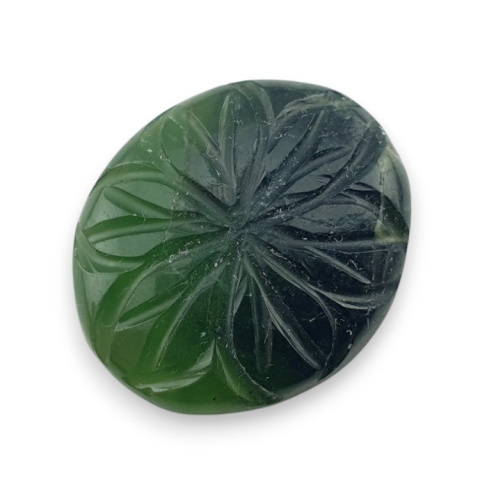 Nephrite carved cabochon 24x20 mm no 24 Nephrite carved cabochon 24x20 mm no 24