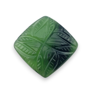 Nephrite carved cabochon 24x24 mm no 20