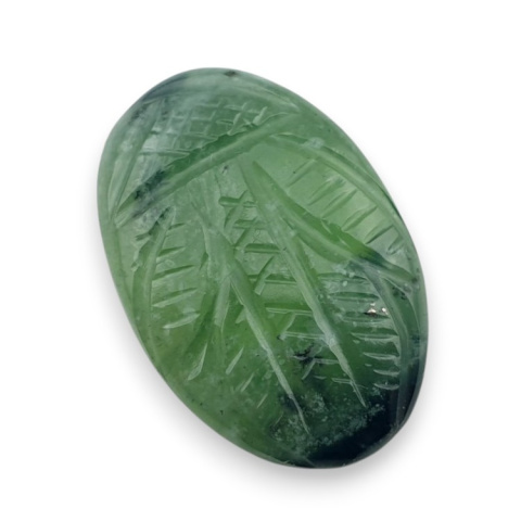 Nephrite carved cabochon 25x17 mm no 60 Nephrite carved cabochon 25x17 mm no 60