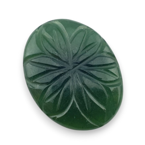 Nephrite carved cabochon 25x19 mm no 35 Nephrite carved cabochon 25x19 mm no 35