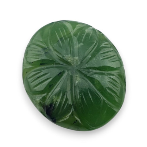 Nephrite carved cabochon 25x21 mm no 8 Nephrite carved cabochon 25x21 mm no 8