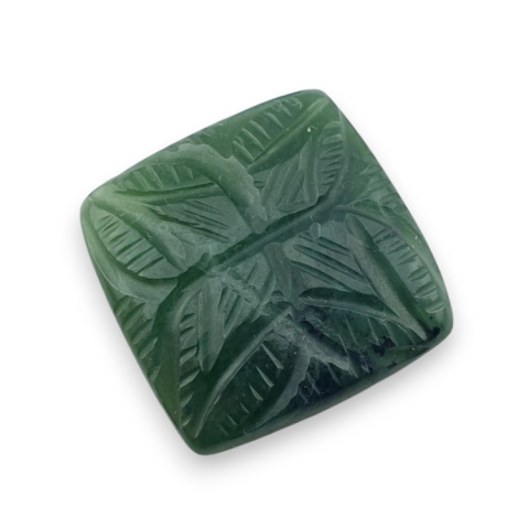Nephrite carved cabochon 25x24 mm no 28 Nephrite carved cabochon 25x24 mm no 28