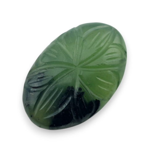 Nephrite carved cabochon 26x17 mm no 49 Nephrite carved cabochon 26x17 mm no 49