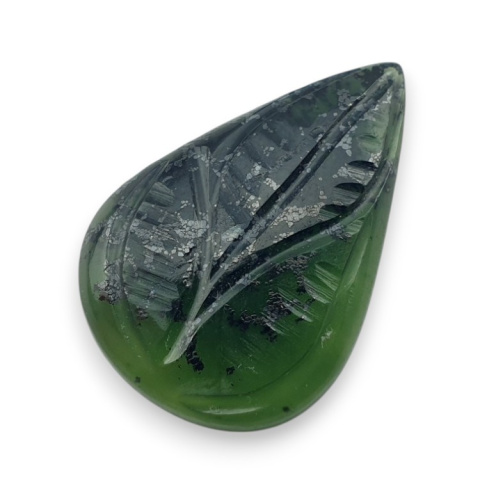 Nephrite carved cabochon 26x18 mm no 59 Nephrite carved cabochon 26x18 mm no 59