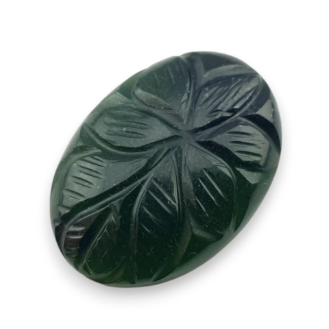 Nephrite carved cabochon 26x19 mm no 51 Nephrite carved cabochon 26x19 mm no 51