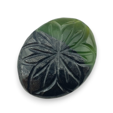 Nephrite carved cabochon 26x20 mm no 42 Nephrite carved cabochon 26x20 mm no 42