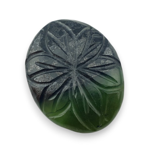 Nephrite carved cabochon 26x20 mm no 42 Nephrite carved cabochon 26x20 mm no 42