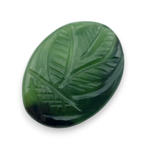 Nephrite carved cabochon 26x20 mm no 6 Nephrite carved cabochon 26x20 mm no 6