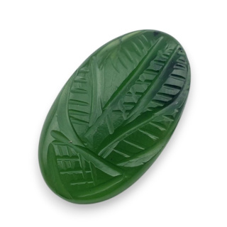 Nephrite carved cabochon 27x16 mm no 22