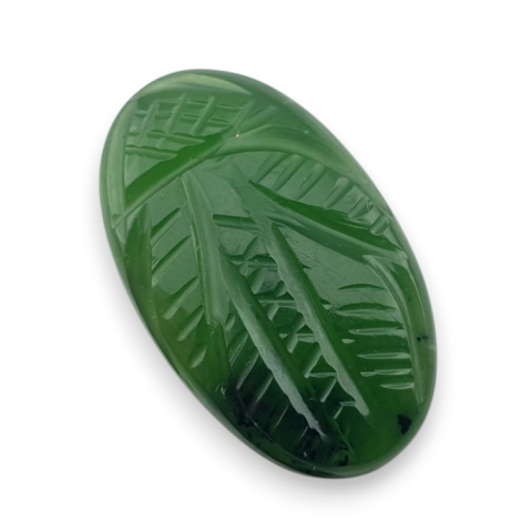 Nephrite carved cabochon 27x16 mm no 22
