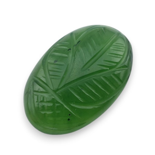 Nephrite carved cabochon 27x17 mm no 2