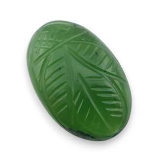 Nephrite carved cabochon 27x17 mm no 2