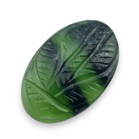 Nephrite carved cabochon 27x17 mm no 57 Nephrite carved cabochon 27x17 mm no 57