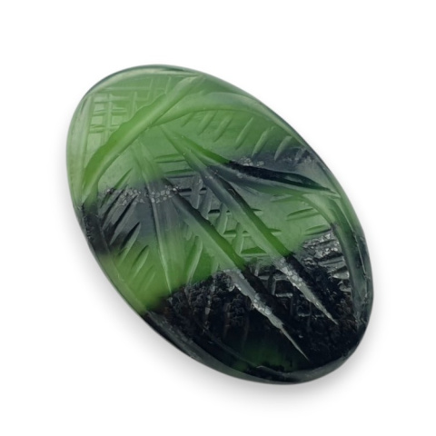 Nephrite carved cabochon 27x17 mm no 57 Nephrite carved cabochon 27x17 mm no 57