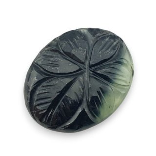 Nephrite carved cabochon 27x22 mm no 1