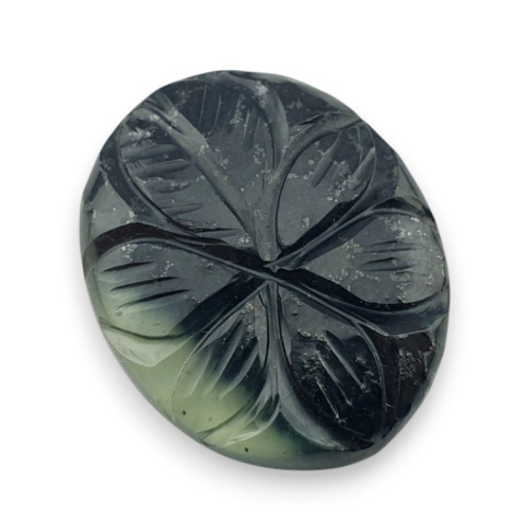 Nephrite carved cabochon 27x22 mm no 1 Nephrite carved cabochon 27x22 mm no 1