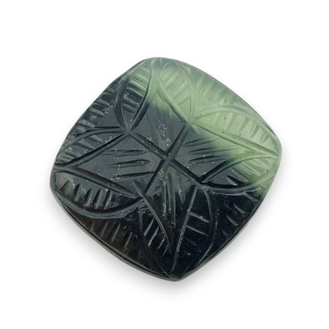 Nephrite carved cabochon 27x26 mm no 19 Nephrite carved cabochon 27x26 mm no 19