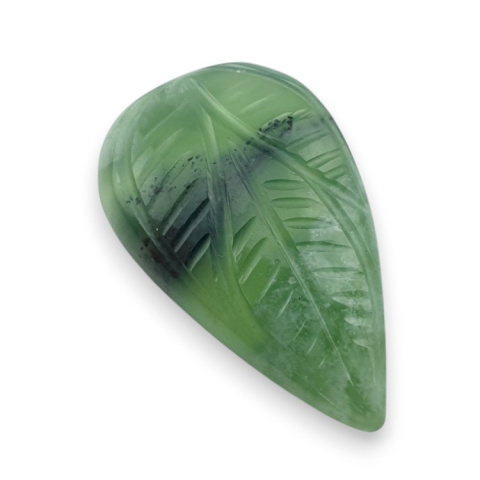 Nephrite carved cabochon 28x17 mm no 13 Nephrite carved cabochon 28x17 mm no 13