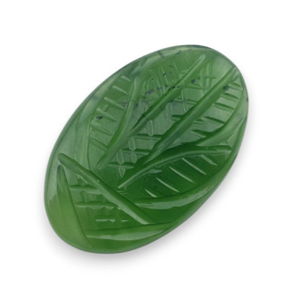 Nephrite carved cabochon 28x18 mm no 34