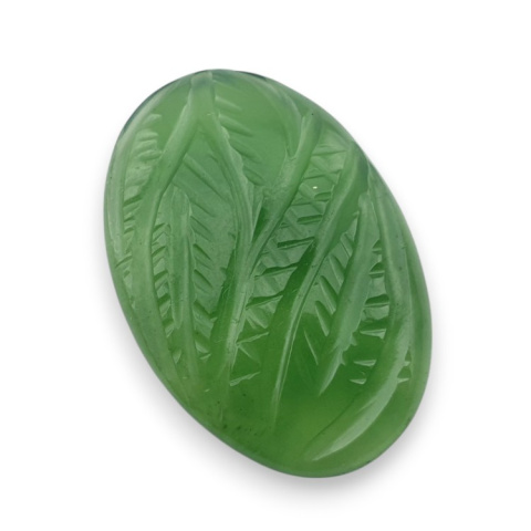 Nephrite carved cabochon 28x19 mm no 56 Nephrite carved cabochon 28x19 mm no 56