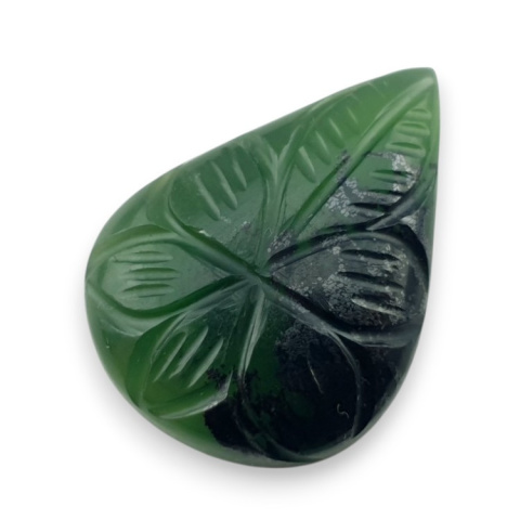 Nephrite carved cabochon 28x21 mm no 25 Nephrite carved cabochon 28x21 mm no 25