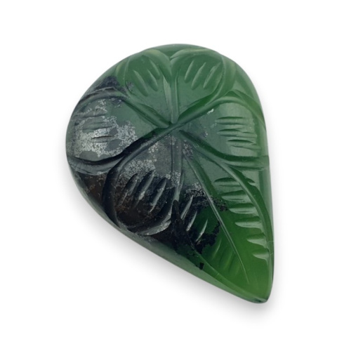 Nephrite carved cabochon 28x21 mm no 25 Nephrite carved cabochon 28x21 mm no 25