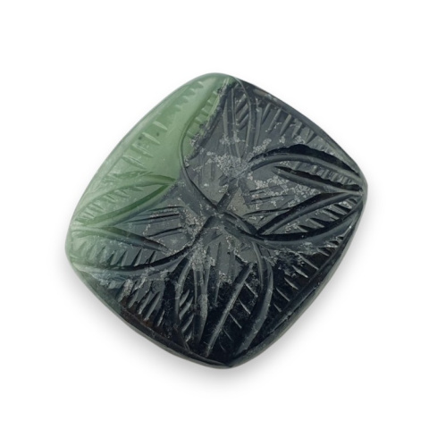 Nephrite carved cabochon 28x26 mm no 45 Nephrite carved cabochon 28x26 mm no 45