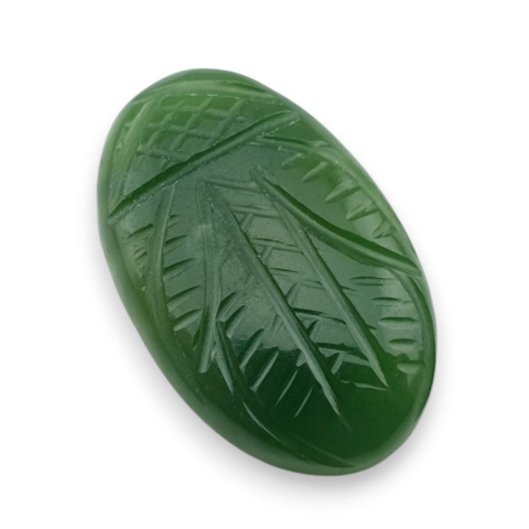 Nephrite carved cabochon 29x18 mm no 26 Nephrite carved cabochon 29x18 mm no 26