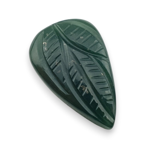 Nephrite carved cabochon 29x18 mm no 4 Nephrite carved cabochon 29x18 mm no 4