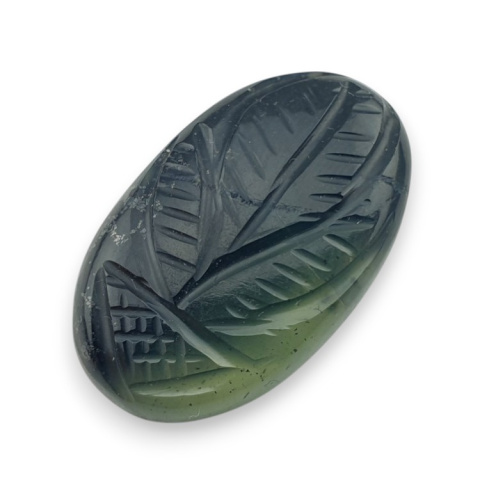 Nephrite carved cabochon 29x18 mm no 79