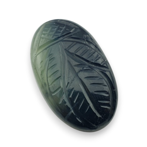 Nephrite carved cabochon 29x18 mm no 79