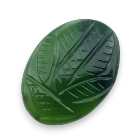 Nephrite carved cabochon 29x21 mm no 23 Nephrite carved cabochon 29x21 mm no 23