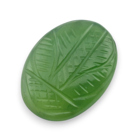 Nephrite carved cabochon 29x22 mm no 18 Nephrite carved cabochon 29x22 mm no 18